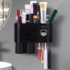 Wekity Multifunctional Wall-Mounted Toothbrush Holder, Automatic Toothpaste Dispenser Space Saving