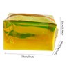 3 pcs Clear Holographic Yellow Cosmetic Bags Transparent Iridescent TPU