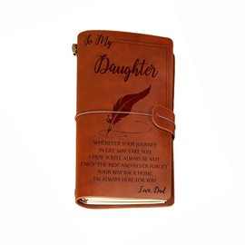 SagaSave Graduation Birthday Gifts, For Dad From Daughter Son, Leather Diarybook Presents 100 Pages Notebook Travel Journal For Christmas, Father’s Day Gifts (Type2)