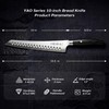 Jingseiho Bread Knife for Homemade Bread,Serrated Blade 10 in with