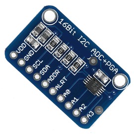 Jiawu 16‑Bit I2C ADC Module, Programmable Gain Amplifier, Large Signal Range for Engineers/Technicians