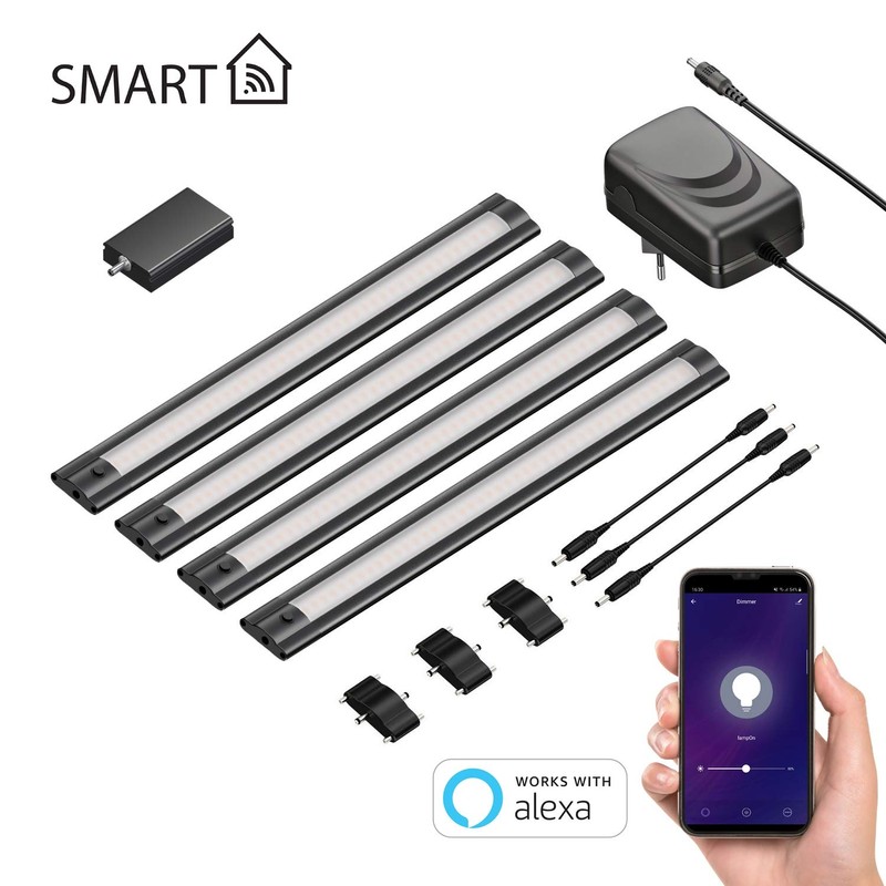 ledscom.de Siris Smart LED Under-Unit Light Black Matt with WLAN