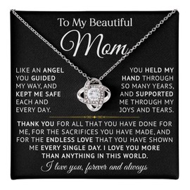 To My Mom Necklace Gifts Meaningful Gift to Mom from Son Without You There Is No Me – I Love You Necklace, Sentimental Mother's Day Gift for Mom from Son, Unique Moms Birthday Gift Ideas#9