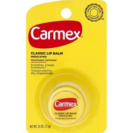 Carmex Bálsamo labial clásico medicado 0.25 oz (paquete de 10)