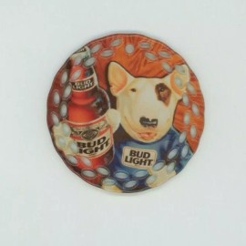 Bud Light  Beer Porcelain Christmas Ornament - Double Sided  - Spuds MacKenzie