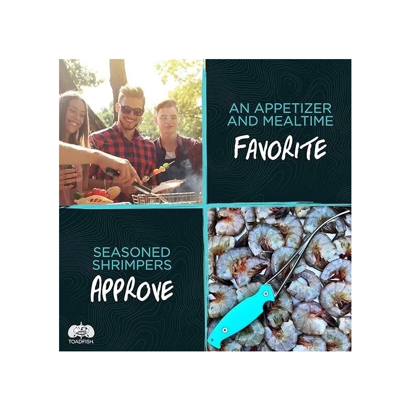 Toadfish Shrimp Deveiner Tool - Prawn & Seafood Peeler -