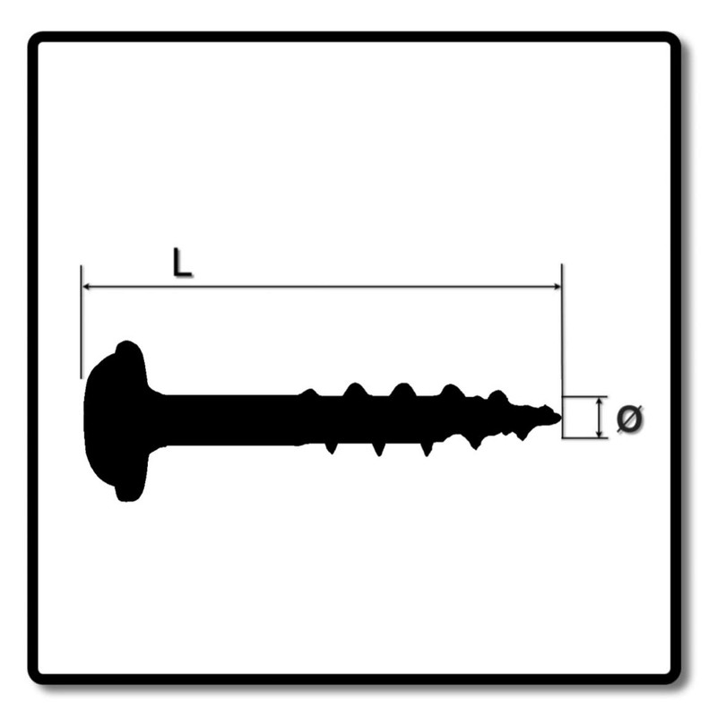 KREG Pocket-Hole Rounded Head Screws 64 mm Pack of 50