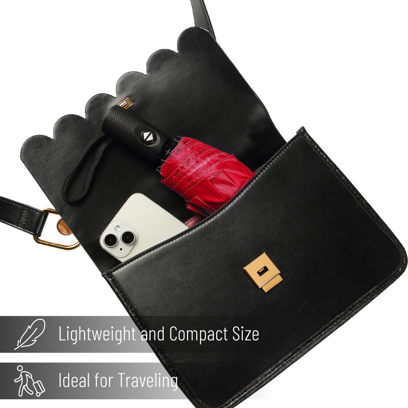 Mr. Pen- Windproof Travel Umbrella, Fiery Red, Automatic Umbrellas for