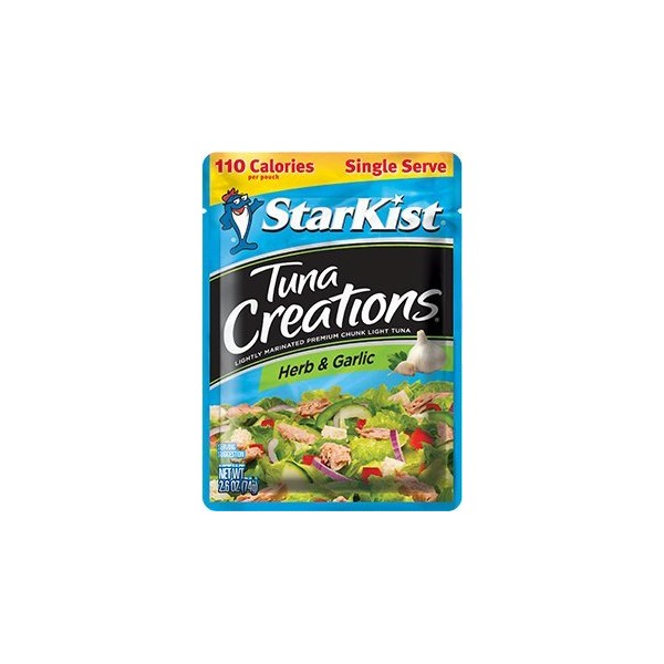 Starkist Tuna Creations Herb & Garlic 3 Single Serve Packs Quick Lunch (3 Pack)