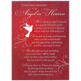 Grave Card - Christmas Memories Of An Angel In Heaven - Free Card Holder - CM14a