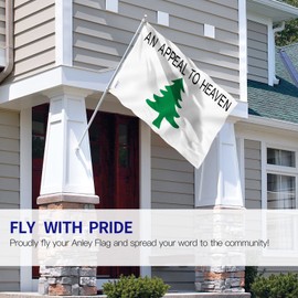 ANLEY Fly Breeze 3x5 Foot An Appeal To Heaven Flag - Vivid Color and Fade Proof - Canvas Header and Double Stitched - Pine Tree Flags Polyester with Brass Grommets 3 X 5 Ft