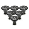 Seimneire 12pcs Black Cabinet Knobs, Retro Ceramic Dresser Knobs, 34mm