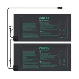 LUXBIRD 2 Pack Daisy Chain Seedling Heat Mats for Indoor Plants, Greenhouses, Germination, Hydroponic Garden, Waterproof Durable LB-HMDC-02