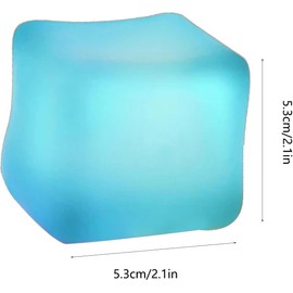 1Pc Random Color Ice Cube Squishy, Ice Cube Fidget Toy, Sensory Ball Stress Toy, Stress Relief Cube Sensory Toy For Adults, Novelty Squeeze (1Pc)