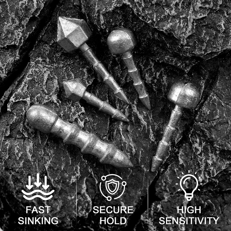Nail Weights for Bass Fishing, 65pcs Insert Sinkers Wacky Worm