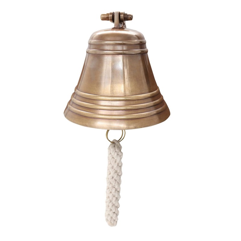 5" Solid Antique Brass Bell Quality Marine Wall Mounted Ship