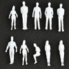 XIAOBUU 100 Pcs 1:75 New White Unpainted Character Models, Miniature