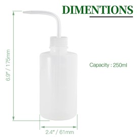 Piutouyar 2Pcs Plastic Wash Bottle 250ml Plant Squeeze Bottle, Wash Squirt Bottle, Succulent Watering Can for Indoor Plants Flower (8oz)