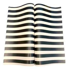 Suiwen 150 Black and White Striped Wax Paper, Food Wrap, Greaseproof, Waterproof, 25*22cm, 150 Sheets