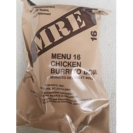 2 Set - LoJo Surplus 2022 Genuine Military MRE Meals Ready to Eat with Inspection Date 2022 or Newer (Chicken Burrito Bowl)