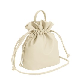 Giselle Women's Shoulder Bag, Drawstring Bag, 2-Way Mini Bag, Crossbody Bag, Handbag, Drawstring Bag, Vanilla