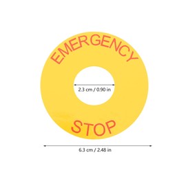 10pcs Emergency Label Decal Sticker Industrial Machinery Electrical Devices Self Adhesive Safety Warning Sign Stickers Push Button Equipment