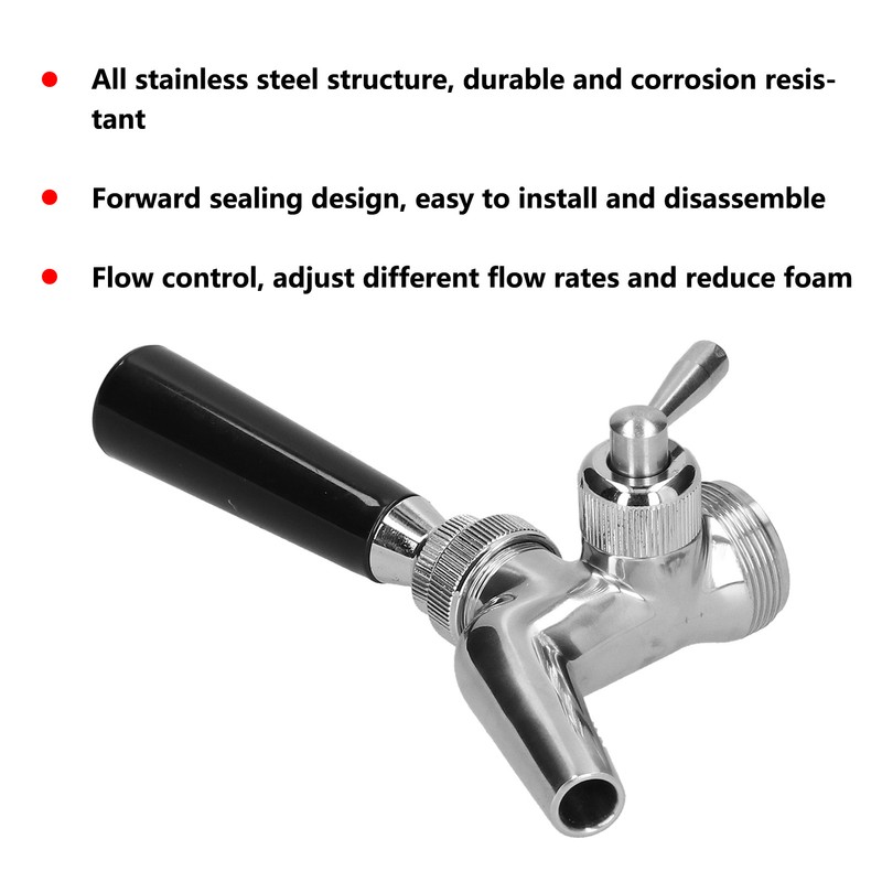 Beer Flow Control Faucet Stainless Steel Brewing Beer Draft Tap