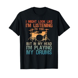Funny Drummer Art For Men Women Drum Player Percussion Lover T-Shirt