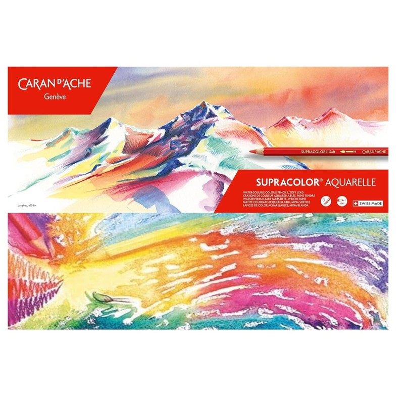 Caran D Ache Supracolor 30 Watercolour Pencils and 1 Card