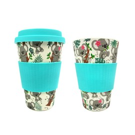 TINYMILLS Koala 14oz Travel Mug Eco-Friendly Reusable Plant Fiber Travel Mug Birthday Gift Stocking Stuffer Teacher Birthday Holiday Gift