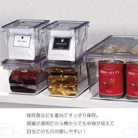 Kokubo KK-649 Transparent Storage Container, Small, Made in Japan, Clear, Easy to See Inside and Organize Foods, Preserved Foods, Seasonings, etc