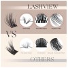 LASHVIEW (5) Packs Lashview Cluster Lashes Kit 144pcs The Breeze