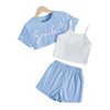 OYOANGLE - Conjunto de 3 piezas de verano para niña,