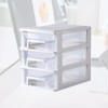 Healvian 3-layer Drawer Organizer Plastic Makeup Storage Box Desktop Storage