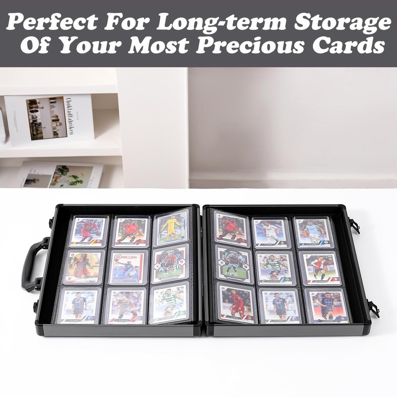 Azamou Toploader Binder for Trading Cards, Hard Cases, Holds 180