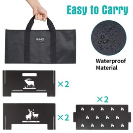 Portable Plug Fire Pit, 15.8 Inch Collapsible Firepits for Outside Wood Burning, Folding Outdoor Indoor Accessories for BBQ Camping Travel or Picnic, Foldable Fire Pits Bonfire of Backyard Patio