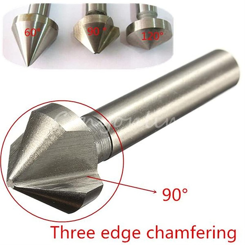 Ticfox 6pcs HSS 90 Degree Countersink Drill Bits Set Metal