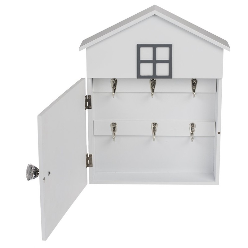 Out of the blue Wooden Key Box, White - 24