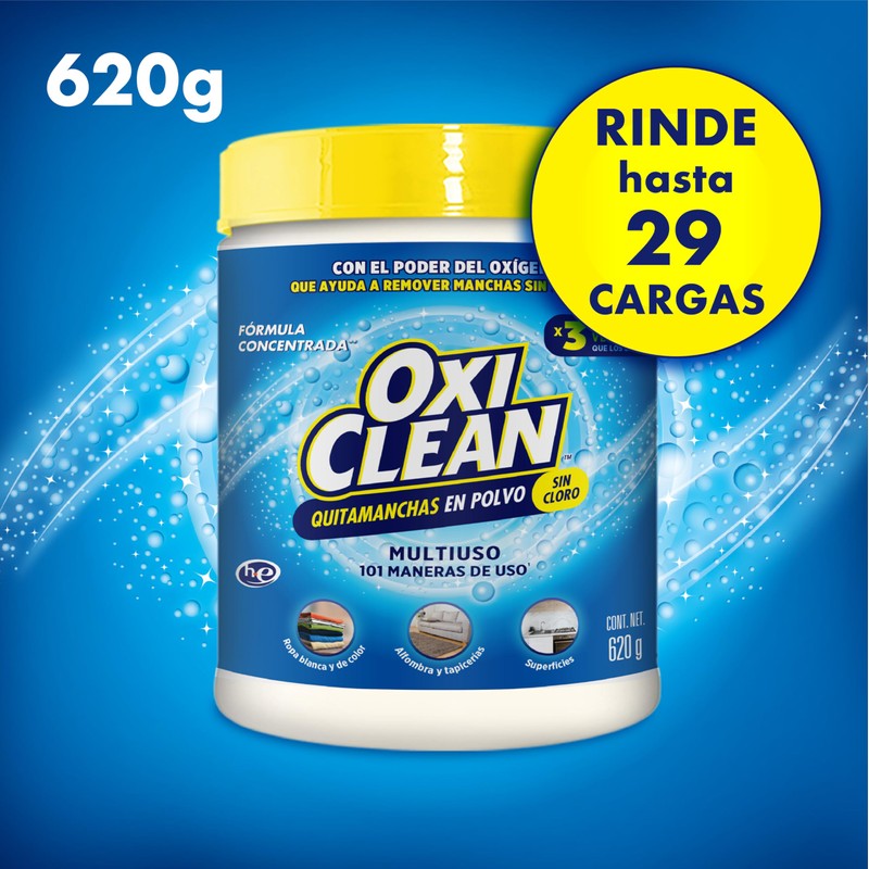 Oxiclean Versátil Quitamanchas en Polvo, Remueve Manchas De Tu Ropa,