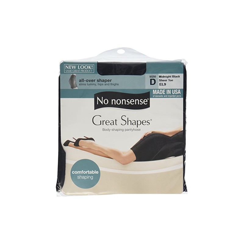 Great Shapes All Over Shaper Panty Hose, Midnight Black, D