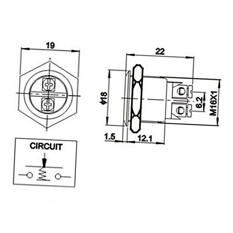 SUPVOX Metal Momentary Push Button for Doorbell Boat Car Self-reset