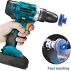 4Pcs, Blue,Lawnmower Dull Blade Sharpener, Upgrade Double Layer Lawn Mower