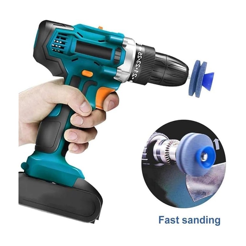 4Pcs, Blue,Lawnmower Dull Blade Sharpener, Upgrade Double Layer Lawn Mower