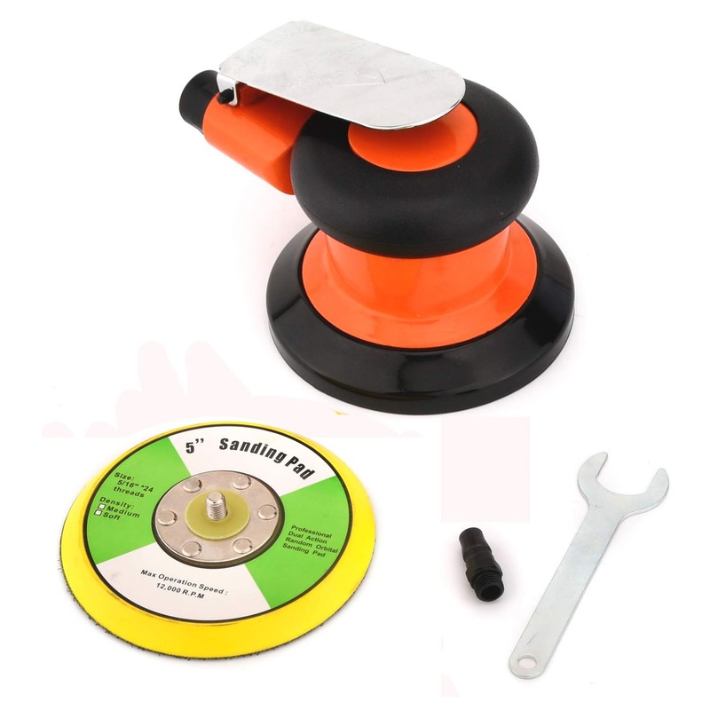 5” Pneumatic Random Orbit Sander Air Tool Air Powered,Palm Sander,Air