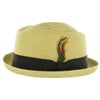 Belfry Braid Jazz - Straw Diamond Porkpie - XL