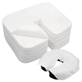 Pack of 200 Disposable Nose Slit Cloths for Massage Tables, Non-Woven Disposable Pads for Headrests for Massage Tables, Massage Benches and Treatment Beds, Massage Accessories, Face Pads 35 x 30 cm