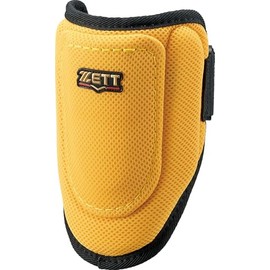 ZETT BLL384C Elbow Guard for Hitters, Yellow x Black (5319), Made in Japan