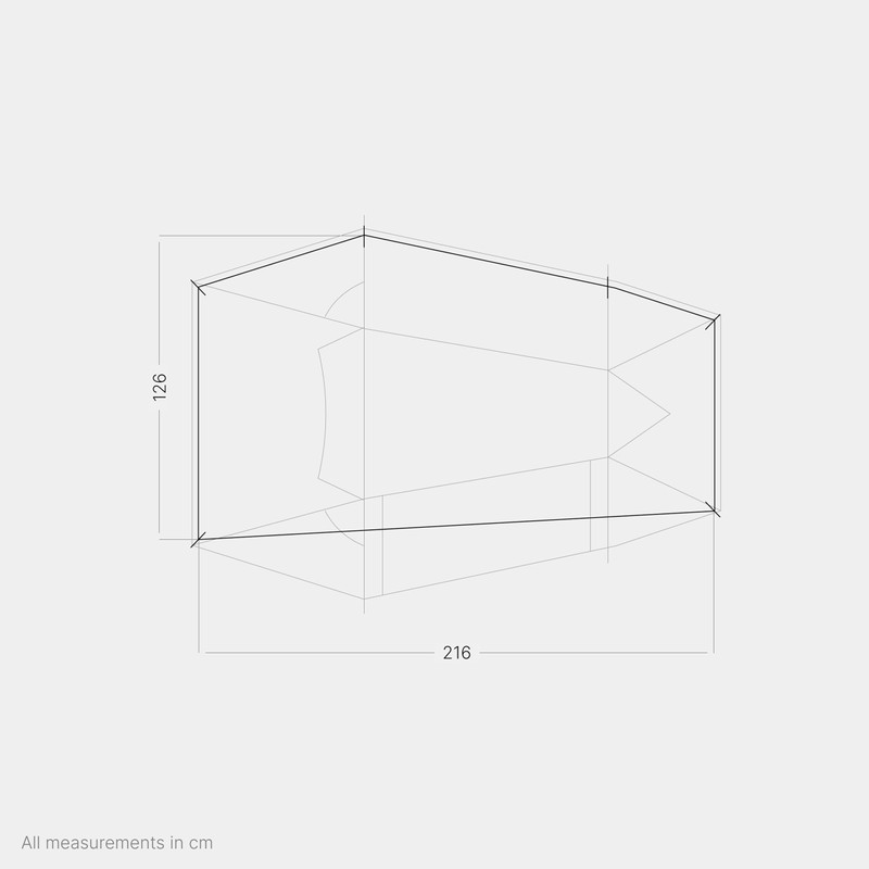 qeedo Light Spruce S Groundsheet, Tent Underlay, Protection Against Moisture