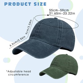 SAIIURV 2 Stücke Baseballkappe für Herren und Damen, Outdoor Baseball Cap, Verstellbar, Baseballcap mit Gebogenem Schirm, Sonnenmütze, Sport Cool Mode Baseballmütze, Geburtstagsgeschenke (Blau, Grün)