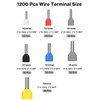 Lytool Wire-Ferrule Kit 1200pcs:Ferrule-Connectors, Double Ferrules Terminal Set, Insulated Ferrule